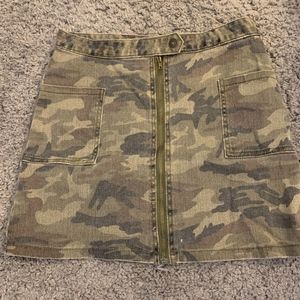 Camo Jean Skirt